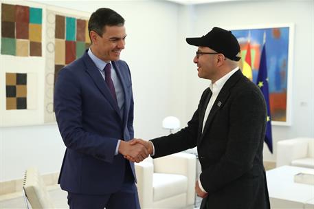 9/06/2022. Pedro S&#225;nchez mantiene un encuentro con el consejero delegado de Code.org. Pedro S&#225;nchez recibe al consejero delegado de Code.org...