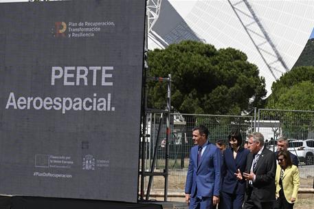 9/06/2022. Pedro S&#225;nchez presenta el Proyecto Estrat&#233;gico Aeroespacial. El presidente del Gobierno, Pedro S&#225;nchez, a su llegada al acto de p...