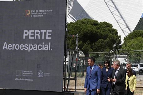 9/06/2022. Pedro S&#225;nchez presenta el Proyecto Estrat&#233;gico Aeroespacial. Pedro S&#225;nchez a su llegada al acto de presentaci&#243;n del PERTE Aeroespacial.