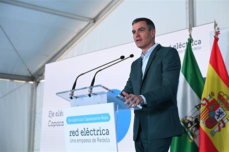 9/11/2022. Pedro Sánchez participado en el acto de inauguración de la subestación eléctrica de Red Eléctrica Española Baza. Intervención de ...