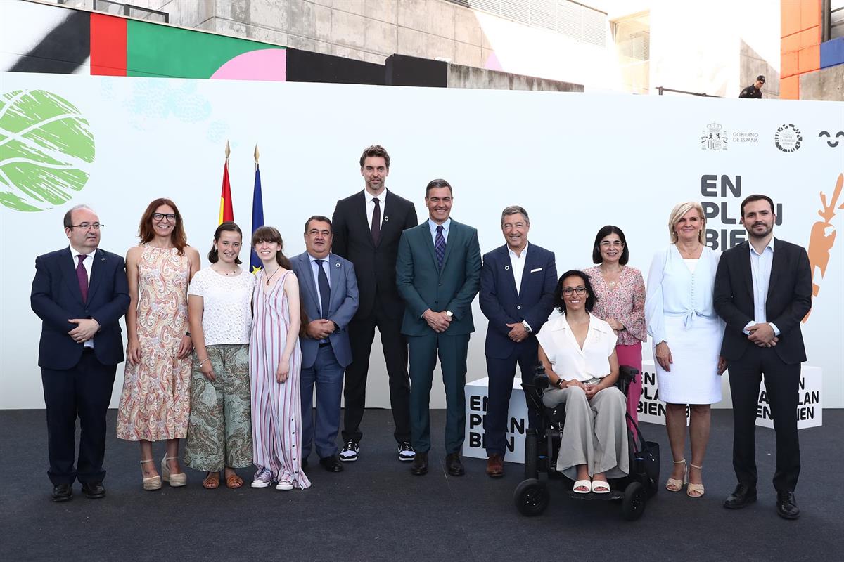 10/06/2022. Pedro Sánchez clausura el acto de presentación del Plan Estratégico Nacional para la Reducción de la Obesidad Infantil. Foto de ...