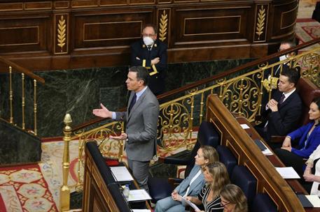 11/05/2022. Pedro Sánchez asiste a la sesión de control en el Congreso. El presidente del Gobierno, Pedro Sánchez, durante la sesión del con...