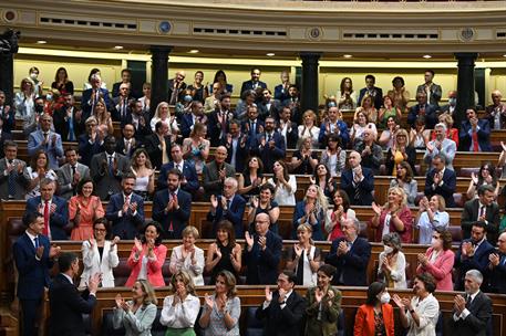 12/07/2022. El presidente del Gobierno participa en el Debate sobre el Estado de la Naci&#243;n. El presidente del Gobierno, Pedro S&#225;nchez, agrad...