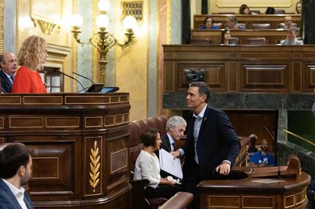 13/10/2022. Pedro Sánchez comparece ante el Pleno del Congreso. El presidente del Gobierno, Pedro Sánchez, sube a la tribuna para comparecer...
