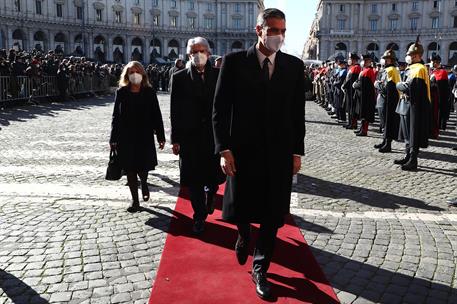 14/01/2022. Sánchez asiste al funeral del presidente del Parlamento Europeo, David Sassoli. El presidente del Gobierno, Pedro Sánchez, duran...