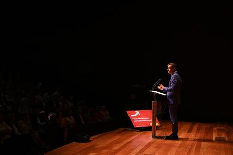 14/09/2022. Pedro Sánchez presenta la Alianza por la España Nación Emprendedora. El presidente del Gobierno, Pedro Sánchez, durante su intervención.