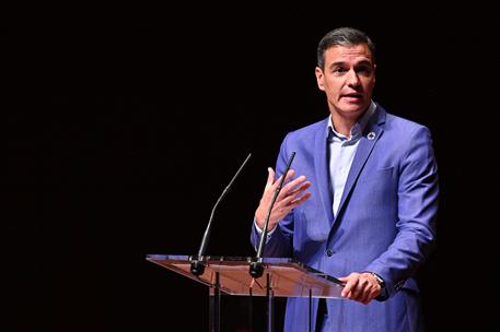 14/09/2022. Pedro Sánchez presenta la Alianza por la España Nación Emprendedora. El presidente del Gobierno, Pedro Sánchez, durante su intervención.