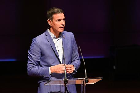 14/09/2022. Pedro Sánchez presenta la Alianza por la España Nación Emprendedora. El presidente del Gobierno, Pedro Sánchez, durante su intervención.