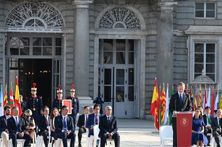 15/07/2022. España rinde homenaje a las víctimas de la pandemia y reconoce la labor del personal sanitario. El rey Felipe VI durante su inte...