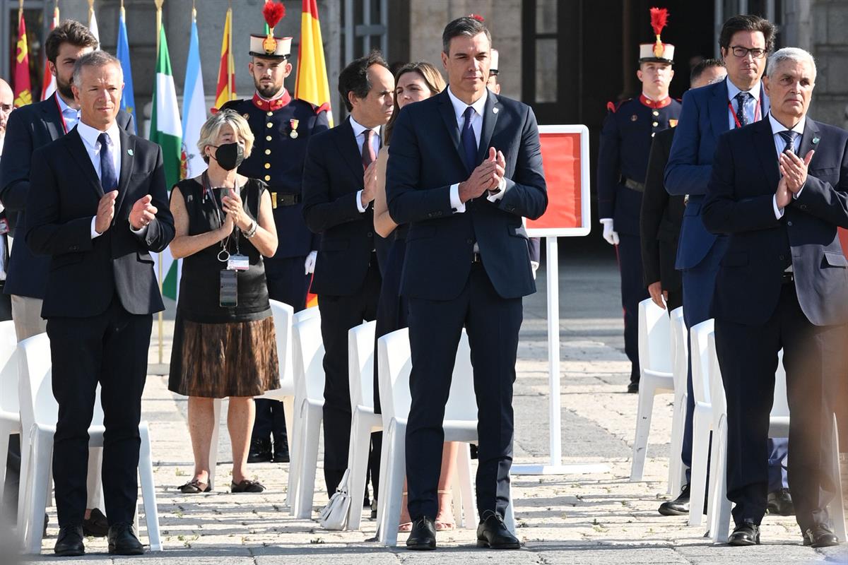 15/07/2022. España rinde homenaje a las víctimas de la pandemia y reconoce la labor del personal sanitario. El presidente del Gobierno, Pedr...