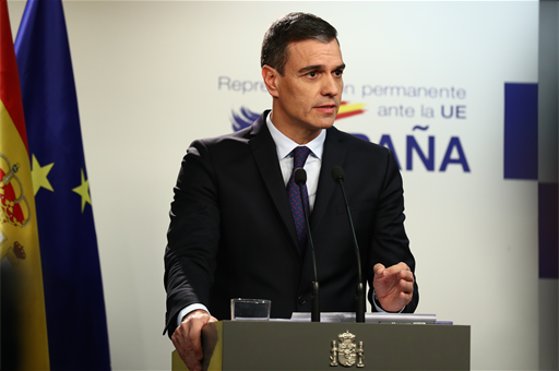 El presidente del Gobierno, Pedro Sánchez, comparece al término del Consejo Europeo