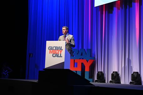 16/06/2022. Pedro S&#225;nchez clausura Global Mobility Call. El presidente del Gobierno, Pedro S&#225;nchez, durante su intervenci&#243;n en la clausura d...