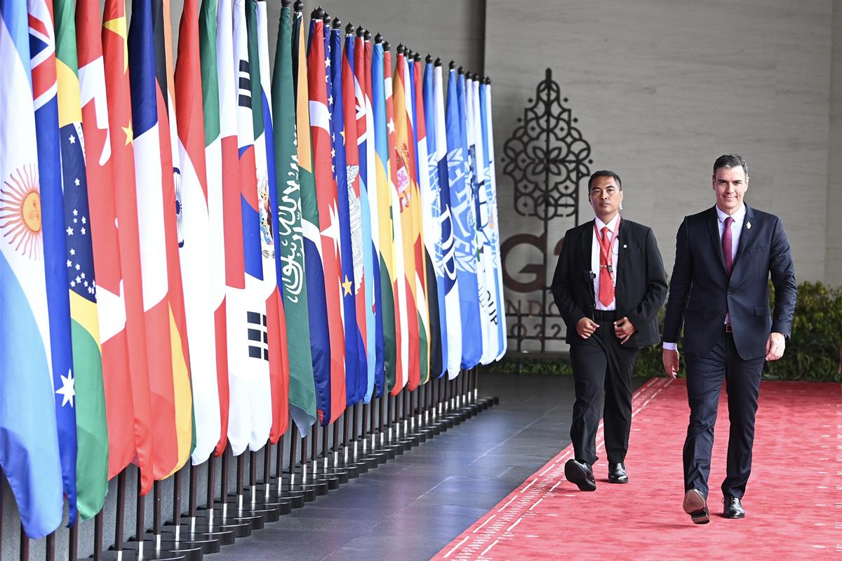 16/11/2022. Pedro Sánchez participa en la Cumbre del G20 (segunda jornada)