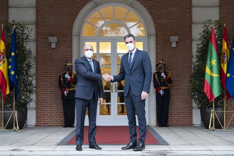 17/03/2022. El presidente del Gobierno recibe al presidente de Mauritania. El presidente del Gobierno, Pedro Sánchez, recibe al presidente d...