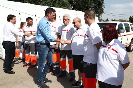 18/07/2022. El presidente del Gobierno visita la zonas afectadas por los incendios en Cáceres. El presidente del Gobierno, Pedro Sánchez, sa...