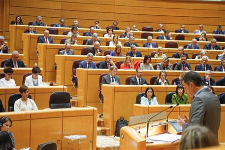 18/10/2022. Pedro S&#225;nchez comparece ante el Pleno del Senado