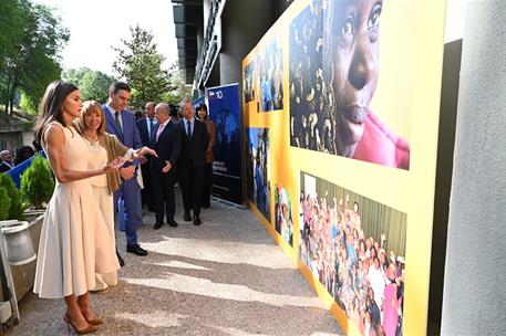 19/05/2022. Pedro S&#225;nchez interviene en la conferencia internacional de la Fundaci&#243;n Mujeres por &#193;frica. S.M. la Reina Letizia, el president...