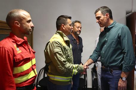 19/07/2022. Pedro Sánchez visita las zonas afectadas por los incendios en Ourense