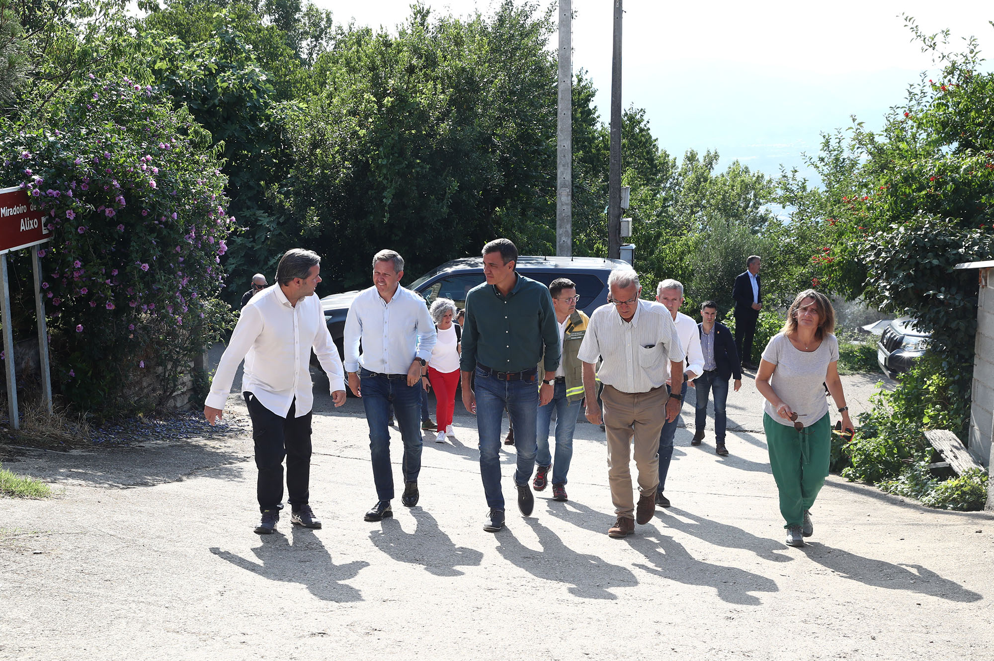 19/07/2022. Pedro Sánchez visita las zonas afectadas por los incendios en Ourense