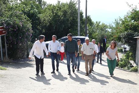 19/07/2022. Pedro Sánchez visita las zonas afectadas por los incendios en Ourense