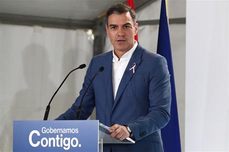 19/10/2022. Pedro Sánchez presenta la Operación Campamento. El presidente del Gobierno, Pedro Sánchez, durante su intervención en el acto de...