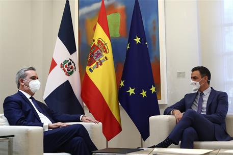 20/01/2022. Pedro Sánchez recibe al presidente de la República Dominicana, Luis Rodolfo Abinader Corona. El presidente del Gobierno, Pedro S...