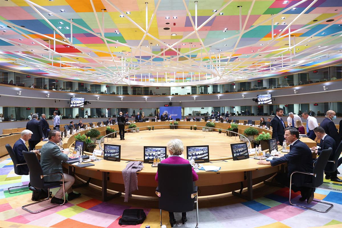 20/10/2022. Pedro Sánchez asiste al Consejo Europeo (primera jornada). Reunión del Consejo Europeo.