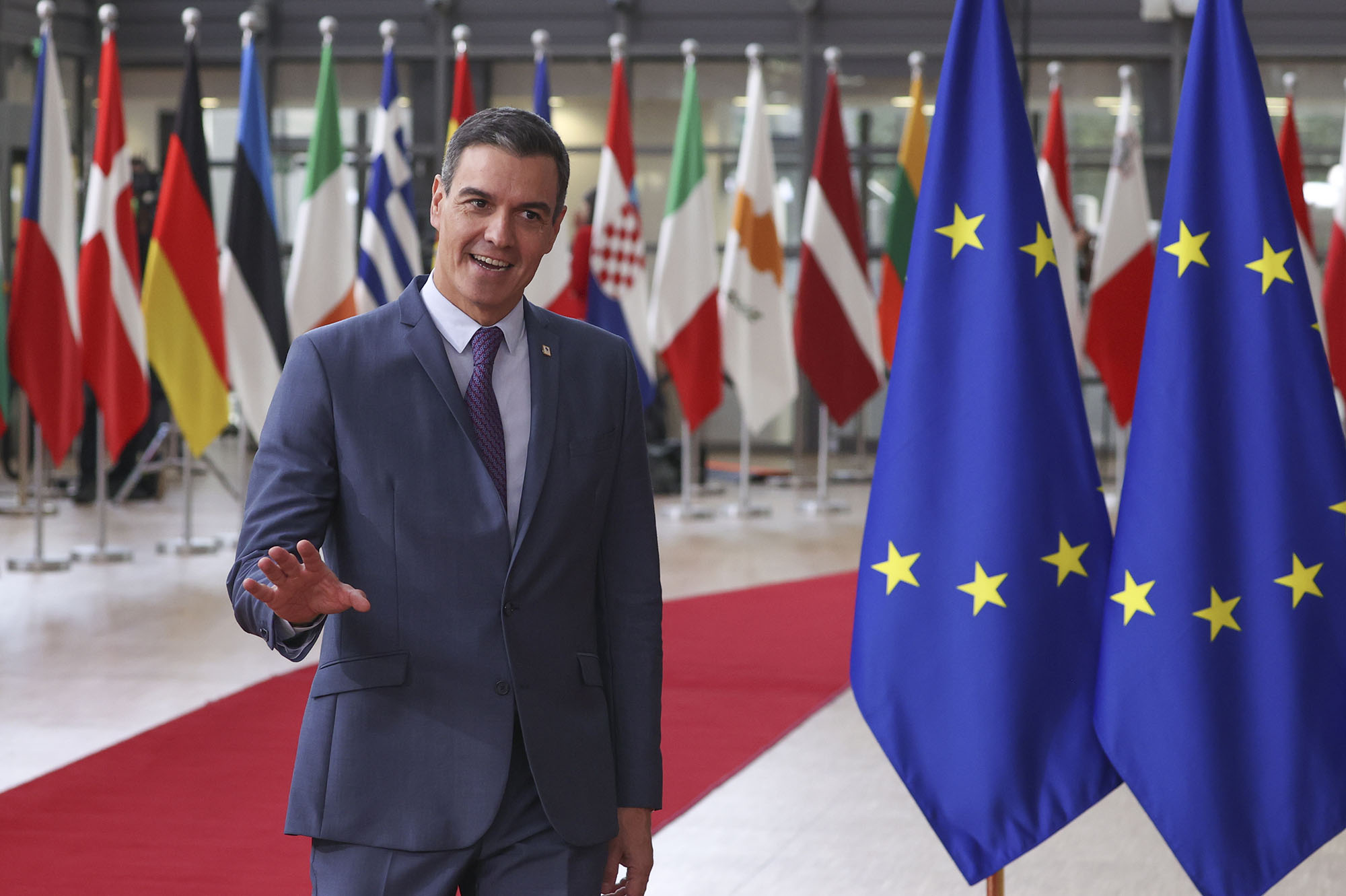 20/10/2022. Pedro Sánchez asiste al Consejo Europeo