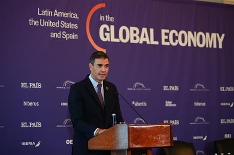 21/09/2022. S&#225;nchez participa en el foro &#39;Latin America, the United States and Spain in the global economy&#39;. El presidente del Gobierno, Ped...