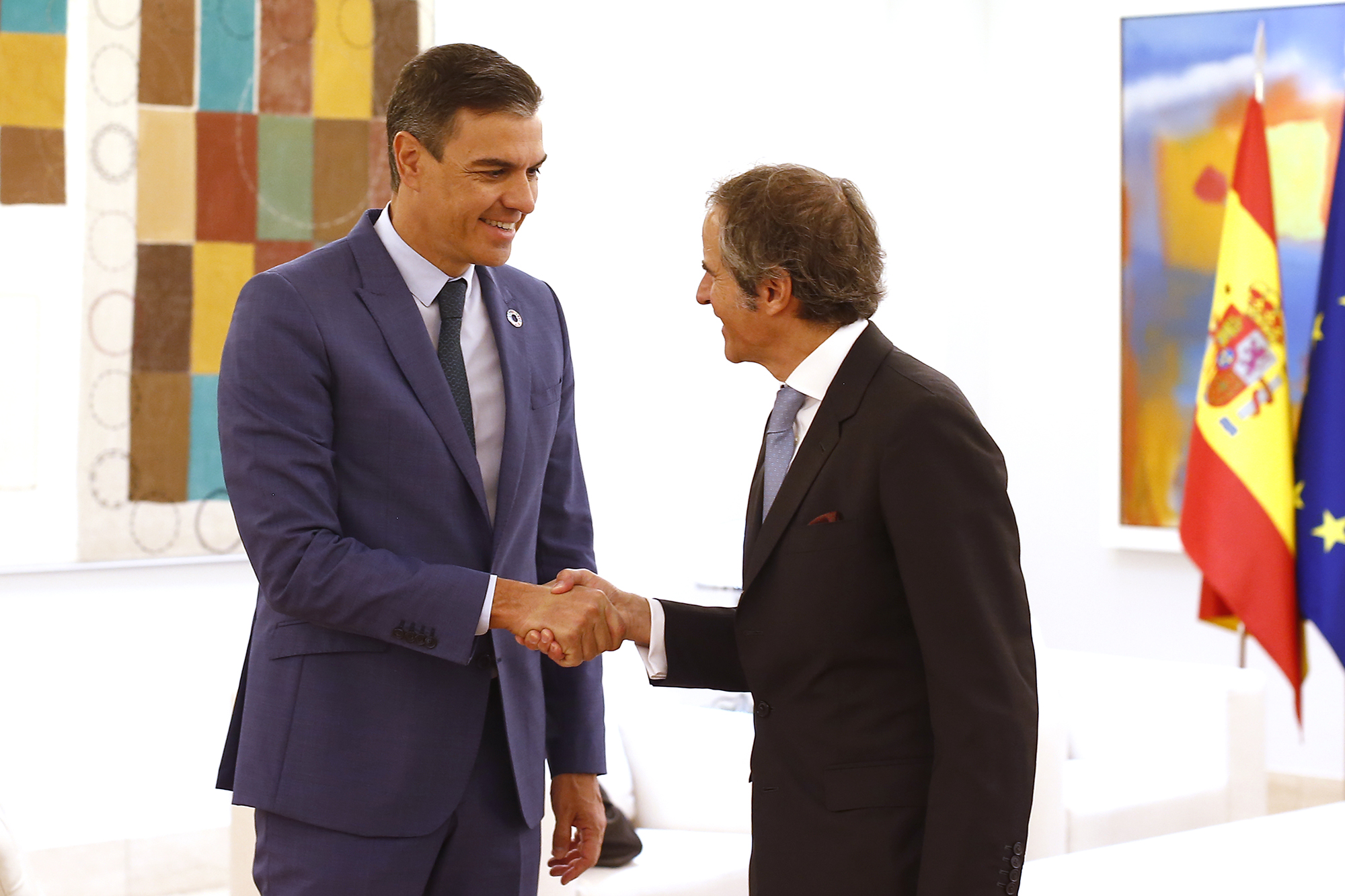 22/07/2022. Pedro Sánchez recibe al director general del Organismo Internacional de Energía Atómica. El presidente del Gobierno, Pedro Sánch...