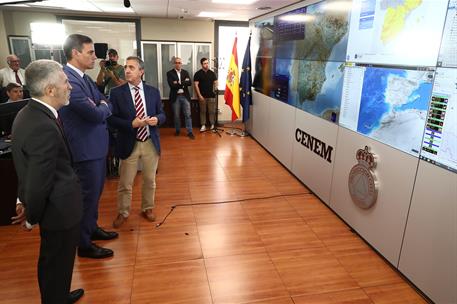22/07/2022. Pedro Sánchez visita el Centro Nacional de Seguimiento y Coordinación de Emergencias (CENEM). Pedro Sánchez durante su visita al...