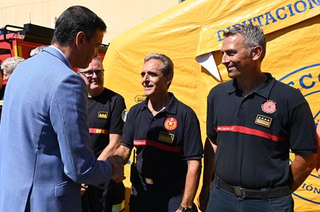 22/08/2022. Pedro Sánchez visita las zonas afectadas por los incendios en Castellón