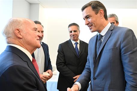22/09/2022. Pedro Sánchez se reúne con inversores en en Nueva York. El presidente del Gobierno, Pedro Sánchez, ha asistido a un desayuno e t...