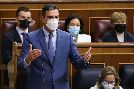 23/03/2022. Pedro Sánchez asiste a la sesión de control en el Congreso. El presidente del Gobierno, Pedro Sánchez, durante la sesión del con...