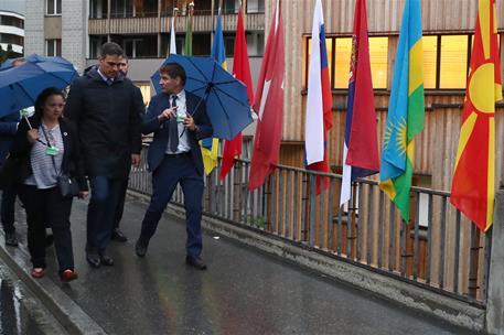 23/05/2022. Pedro S&#225;nchez asiste a la Reuni&#243;n Anual del Foro Econ&#243;mico Mundial. El presidente del Gobierno, Pedro S&#225;nchez, a su llegada a la...