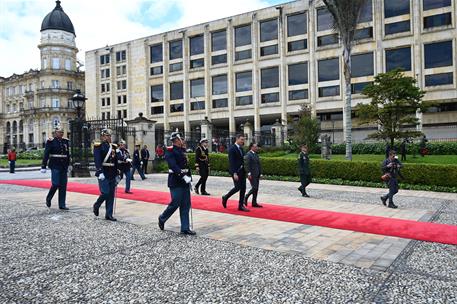 24/08/2022. Viaje oficial de Pedro Sánchez por América Latina: Colombia. Recibimiento del presidente del Gobierno, Pedro Sánchez, en Colombia.