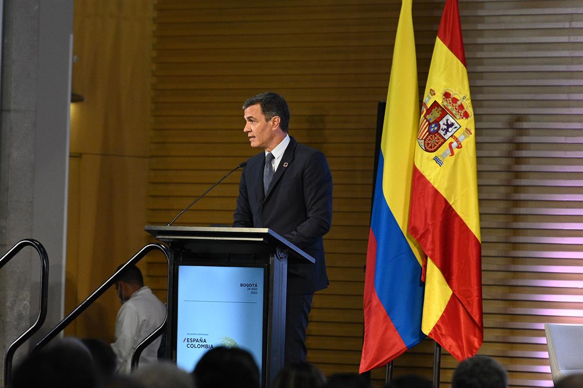 24/08/2022. Pedro Sánchez clausura el Encuentro Empresarial España-Colombia