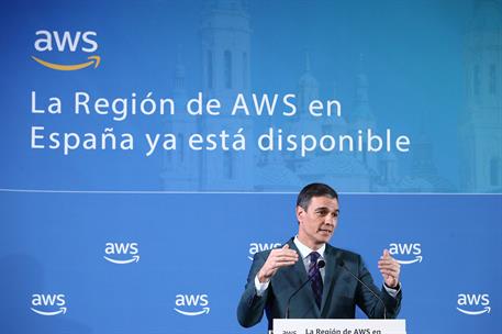 24/11/2022. Pedro S&#225;nchez interviene en el acto &#39;La innovaci&#243;n en la nube como oportunidad para Espa&#241;a&#39;. El presidente del Gobierno, Pedro S...