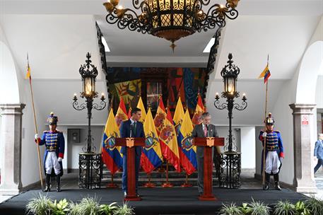 25/08/2022. Pedro Sánchez se encuentra con el presidente de Ecuador en Quito