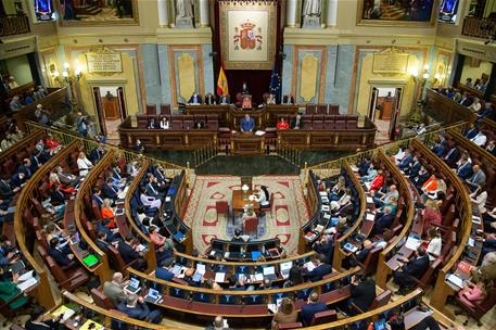 26/05/2022. Pedro Sánchez comparece ante el Pleno del Congreso de los Diputados. El presidente del Gobierno, Pedro Sánchez, comparece ante e...