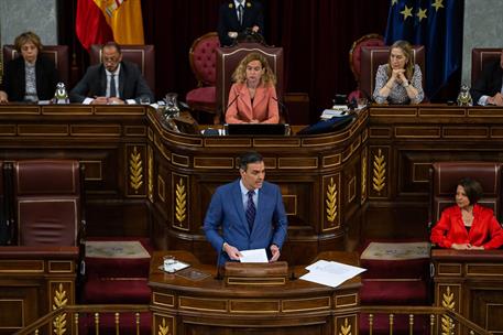 26/05/2022. Pedro Sánchez comparece ante el Pleno del Congreso de los Diputados. Pedro Sánchez durante su comparecencia ante el Pleno del Co...