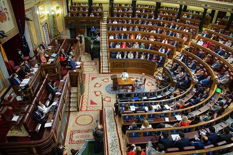 26/05/2022. Pedro S&#225;nchez comparece ante el Pleno del Congreso de los Diputados. Pedro S&#225;nchez durante su comparecencia ante el Pleno del Co...