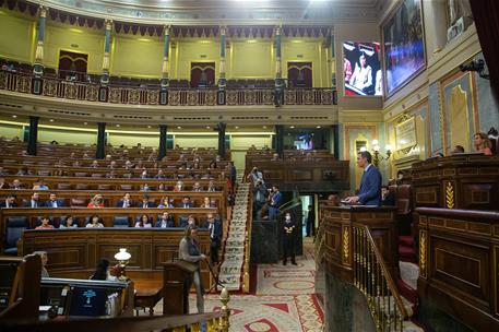 26/05/2022. Pedro S&#225;nchez comparece ante el Pleno del Congreso de los Diputados. Pedro S&#225;nchez durante su intervenci&#243;n ante el Pleno del Con...