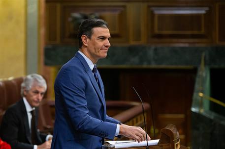 26/05/2022. Pedro S&#225;nchez comparece ante el Pleno del Congreso de los Diputados. Pedro S&#225;nchez durante su comparecencia ante el Pleno del Co...