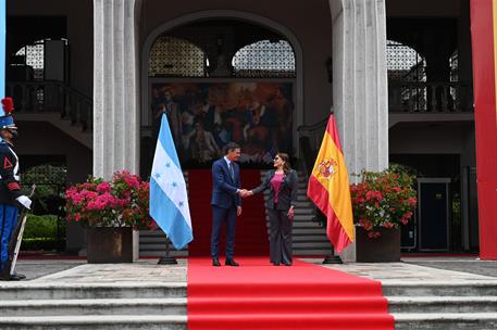 26/08/2022. Recibimiento a Pedro s&#225;nchez en Honduras