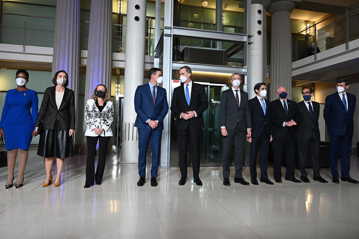 27/02/2022. El presidente del Gobierno asiste al "Mobile World Congress 2022". El presidente del Gobierno, Pedro Sánchez, junto al Rey, la v...