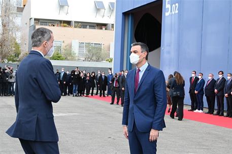 28/02/2022. Pedro Sánchez asiste a la inauguración del "Mobile World Congress Barcelona 2022". El presidente del Gobierno, Pedro Sánchez, re...