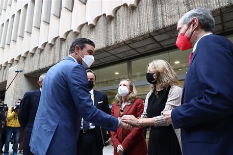 28/03/2022. Pedro Sánchez asiste al encuentro de 'Generación de Oportunidades'. El presidente del Gobierno, Pedro Sánchez, a su llegada al t...