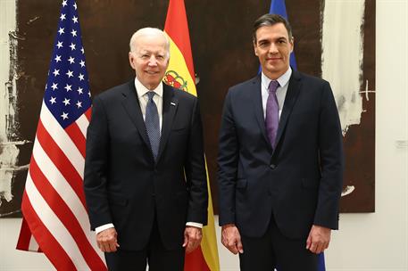 28/06/2022. Pedro S&#225;nchez se re&#250;ne con el presidente de Estados Unidos, Joe Biden. El presidente del Gobierno, Pedro S&#225;nchez, y el president...