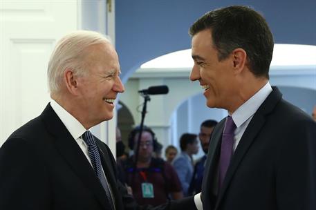 28/06/2022. Pedro S&#225;nchez se re&#250;ne con el presidente de Estados Unidos, Joe Biden. El presidente del Gobierno, Pedro S&#225;nchez, y el president...